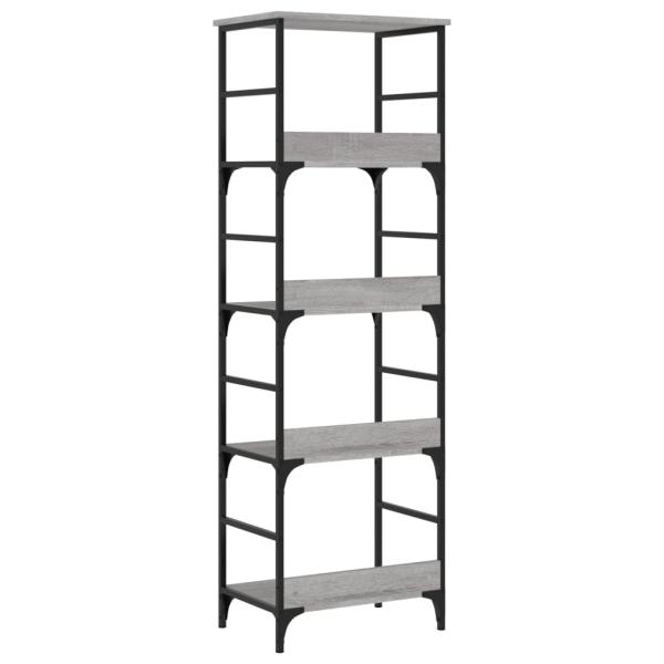 B?cherregal Grau Sonoma 50x33x153 cm Holzwerkstoff