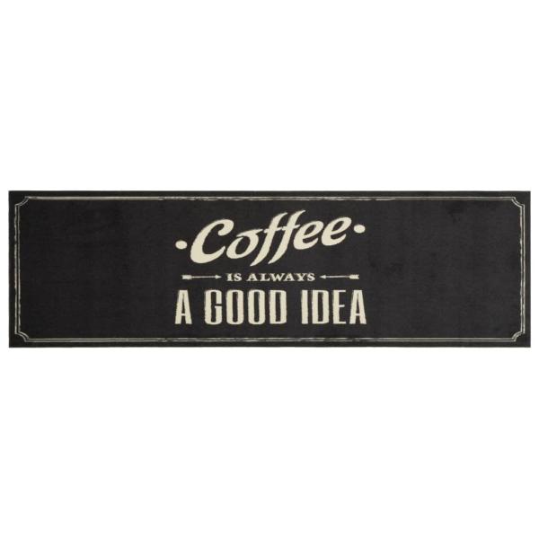Küchenteppich Waschbar Kaffee 45x150 cm Samt