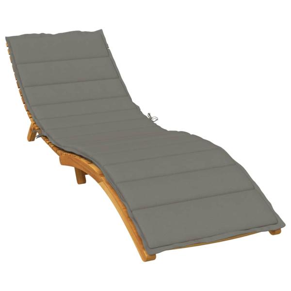 ARDEBO.de - Sonnenliegen-Auflage Melange Dunkelgrau 200x60x4 cm Stoff
