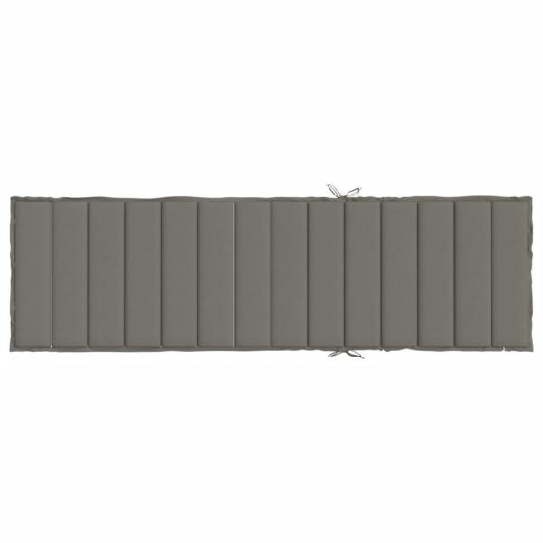 Sonnenliegen-Auflage Melange Dunkelgrau 200x60x4 cm Stoff