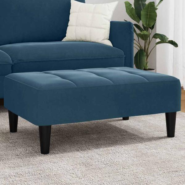 ARDEBO.de - Fußhocker Blau 77x55x31 cm Samt
