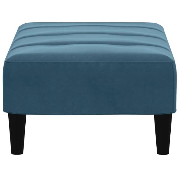 Fußhocker Blau 77x55x31 cm Samt