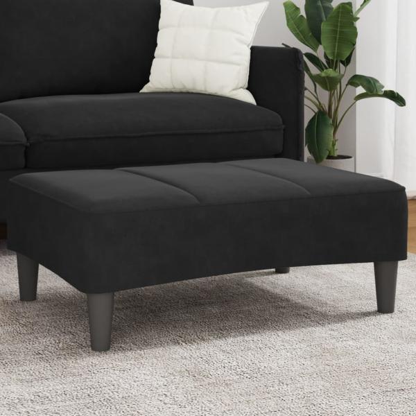 ARDEBO.de - Fußhocker Schwarz 77x55x31 cm Samt
