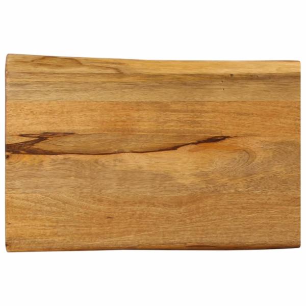 ARDEBO.de - Tischplatte mit Baumkante 60x40x3,8 cm Massivholz Mango