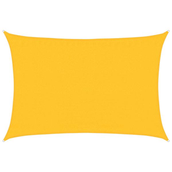 Sonnensegel 160 g/m² Rechteckig Gelb 3,5x4,5 m HDPE