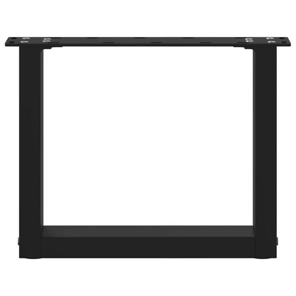 Couchtischbeine U-Form 2 Stk. Schwarz 30x(30-31) cm Stahl