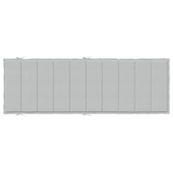 Sonnenliegen-Auflage Melange Hellgrau 186x58x4 cm Stoff