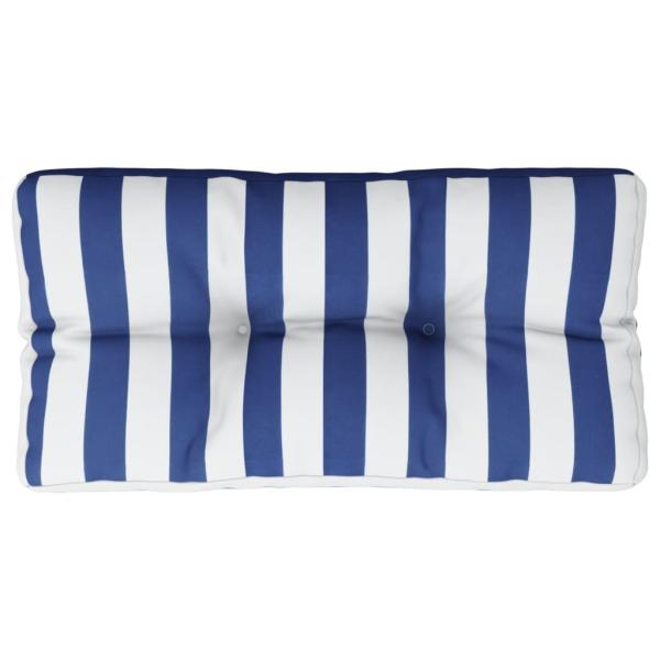 Palettenkissen Blau Weiß Gestreift 80x40x12 cm Stoff