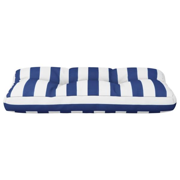 Palettenkissen Blau Weiß Gestreift 80x40x12 cm Stoff