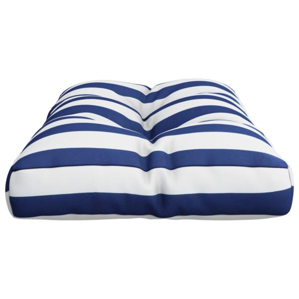 Palettenkissen Blau Weiß Gestreift 80x40x12 cm Stoff