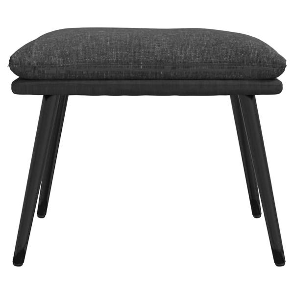 Fußhocker Dunkelgrau 45x29,5x35 cm Stoff und Kunstleder