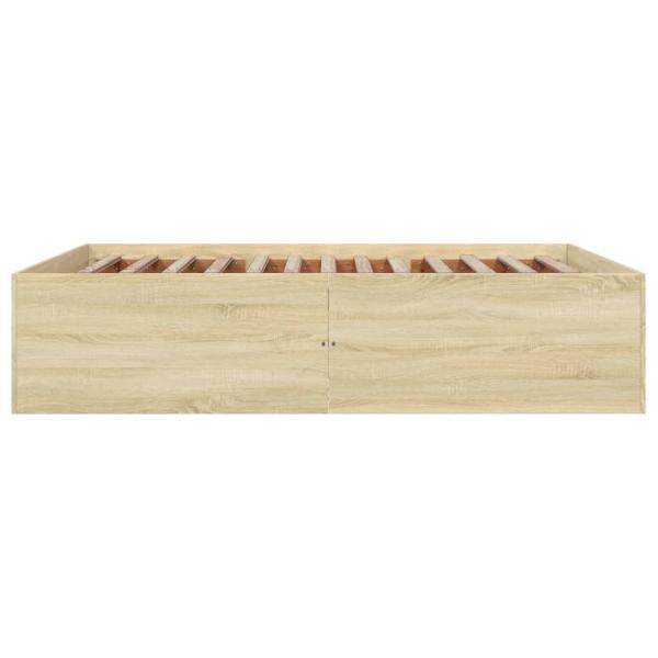 Bettgestell Sonoma-Eiche 160x200 cm Holzwerkstoff