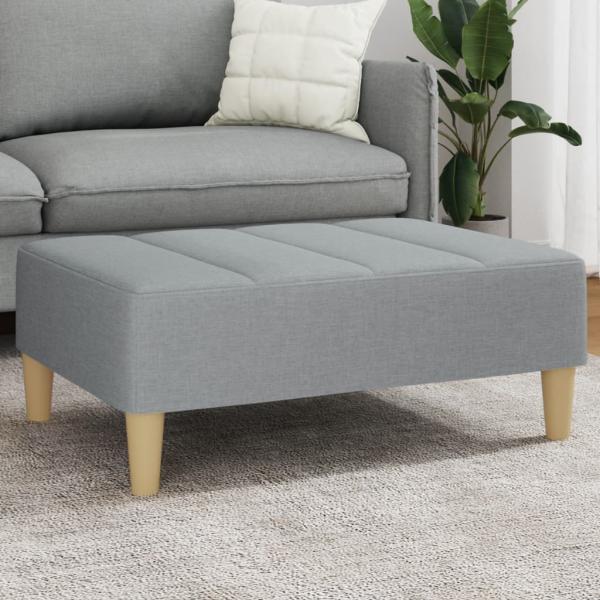 ARDEBO.de - Fußhocker Hellgrau 77x55x31 cm Stoff