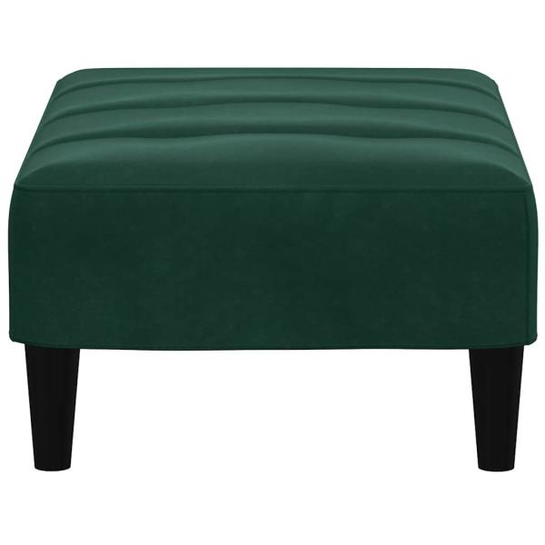 Fußhocker Dunkelgrün 77x55x31 cm Samt