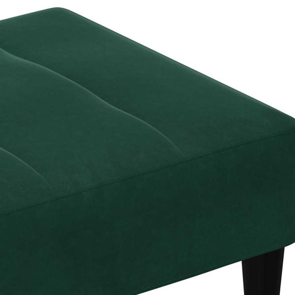 Fußhocker Dunkelgrün 77x55x31 cm Samt