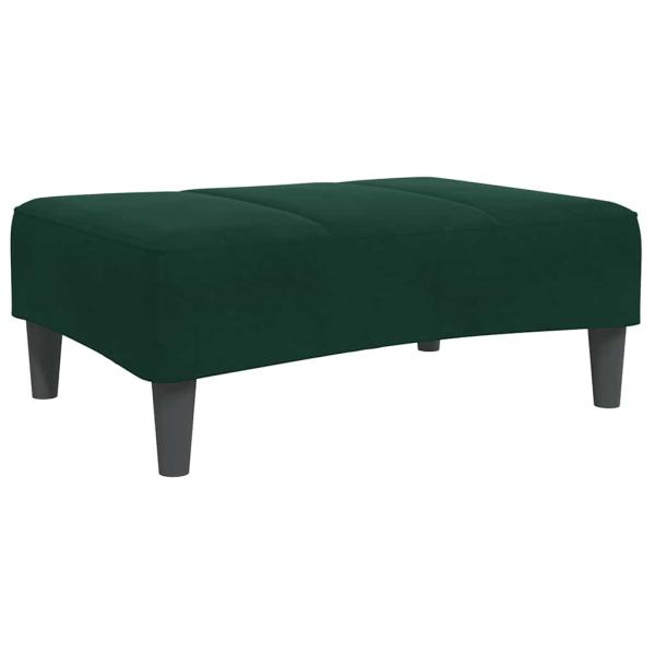 Fußhocker Dunkelgrün 77x55x31 cm Samt