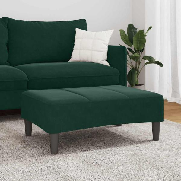 Fußhocker Dunkelgrün 77x55x31 cm Samt