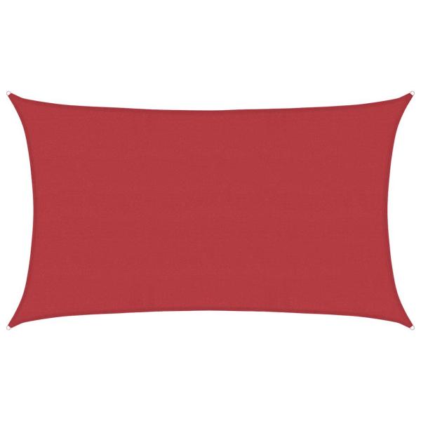 Sonnensegel 160 g/m² Rot 5x8 m HDPE