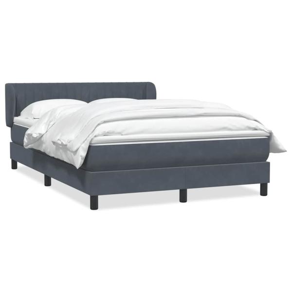 Boxspringbett mit Matratze Dunkelgrau 160x210 cm Samt