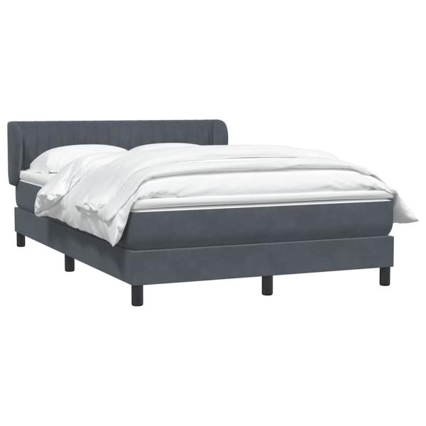Boxspringbett mit Matratze Dunkelgrau 160x210 cm Samt