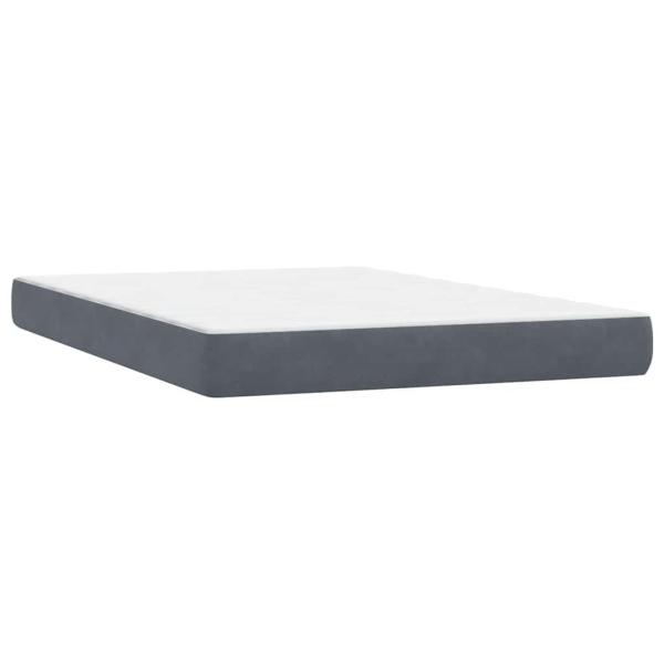 Boxspringbett mit Matratze Dunkelgrau 160x210 cm Samt