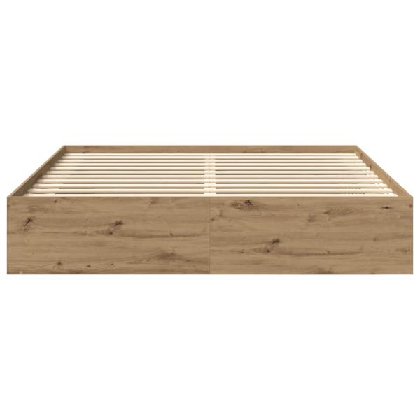 Bettgestell ohne Matratze Artisan-Eiche 200x200cm Holzwerkstoff
