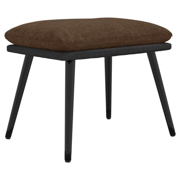 Fußhocker Braun 45x29,5x35 cm Stoff und Kunstleder