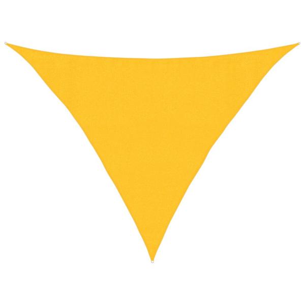 Sonnensegel 160 g/m² Gelb 3,5x3,5x4,9 m HDPE