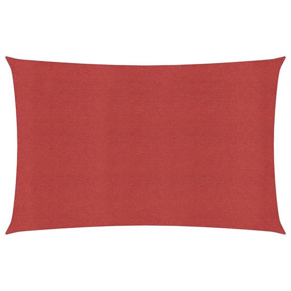 Sonnensegel 160 g/m² Rot 2,5x4,5 m HDPE