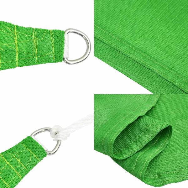 Sonnensegel 160 g/m² Hellgrün 2,5x2,5x3,5 m HDPE