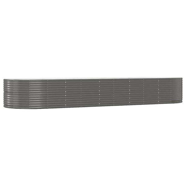 Hochbeet Grau 447x140x68 cm Verzinkter Stahl