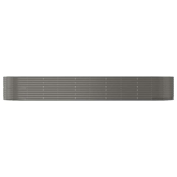 Hochbeet Grau 447x140x68 cm Verzinkter Stahl