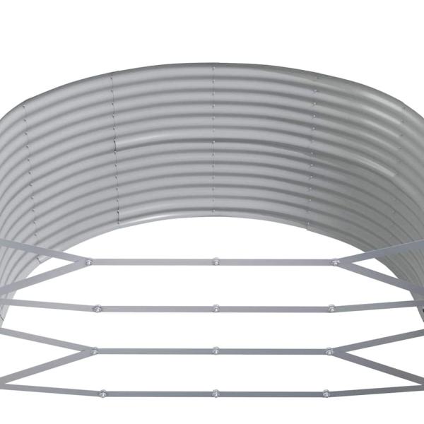 Hochbeet Grau 447x140x68 cm Verzinkter Stahl
