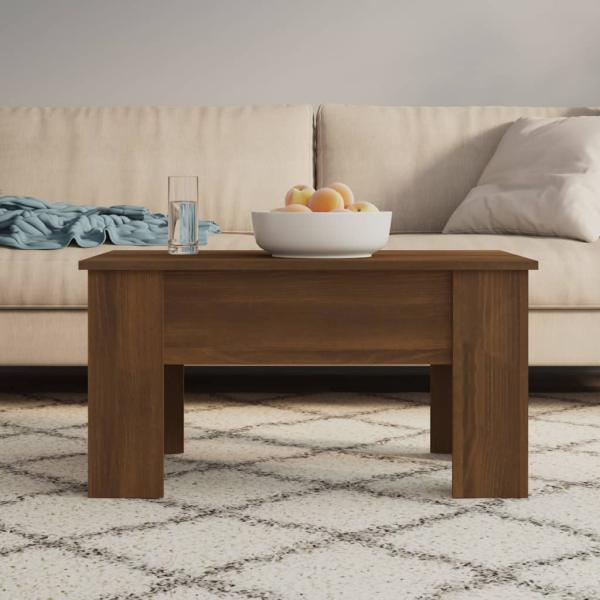 ARDEBO.de - Couchtisch Braun Eichen-Optik 79x49x41 cm Holzwerkstoff