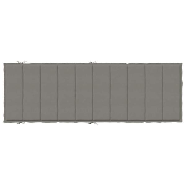 Sonnenliegen-Auflage Melange Dunkelgrau 186x58x4 cm Stoff