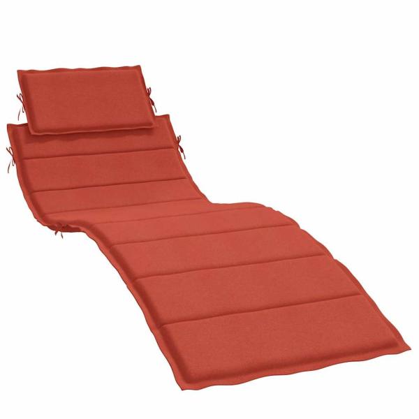 Sonnenliegen-Auflage Melange Rot 186x58x4 cm Stoff