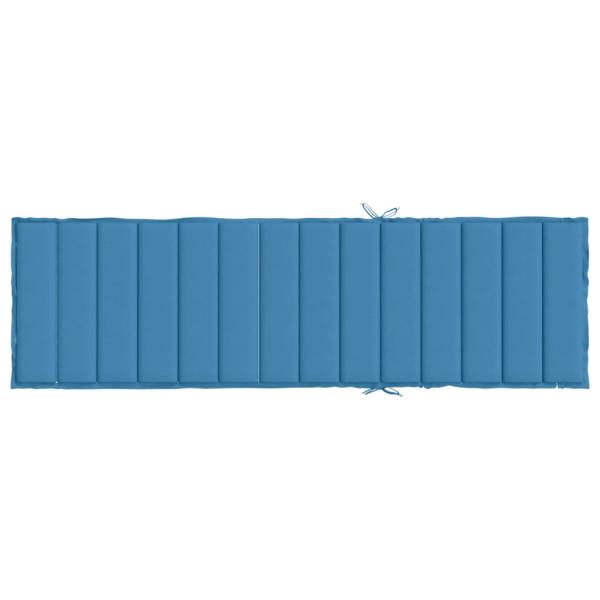 Sonnenliegen-Auflage Melange Blau 200x60x4 cm Stoff