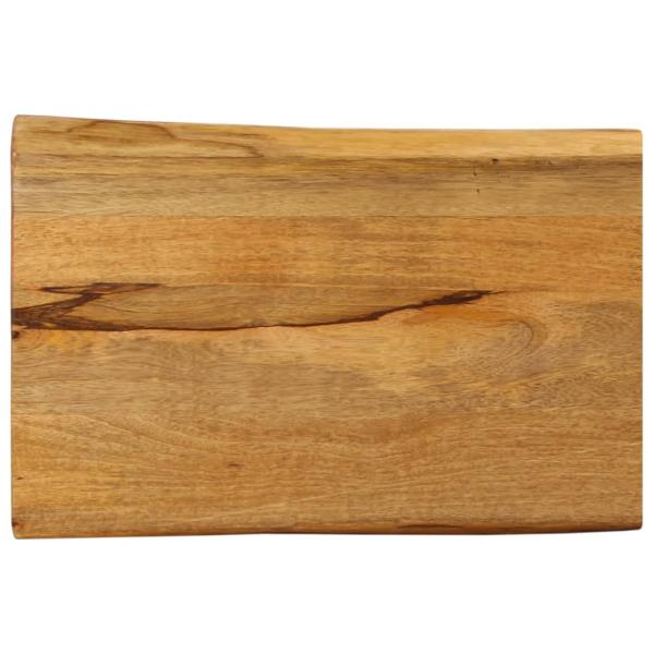 ARDEBO.de - Tischplatte mit Baumkante 50x40x3,8 cm Massivholz Mango