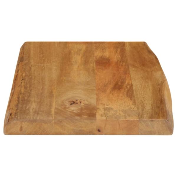 Tischplatte mit Baumkante 50x40x3,8 cm Massivholz Mango