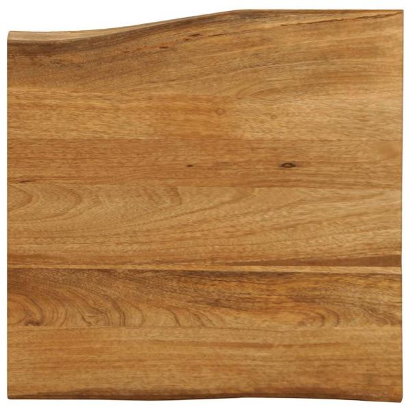 ARDEBO.de - Tischplatte mit Baumkante 80x80x3,8 cm Massivholz Mango