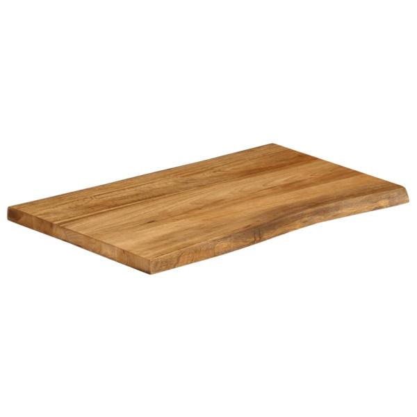 Tischplatte mit Baumkante 90x60x3,8 cm Massivholz Mango