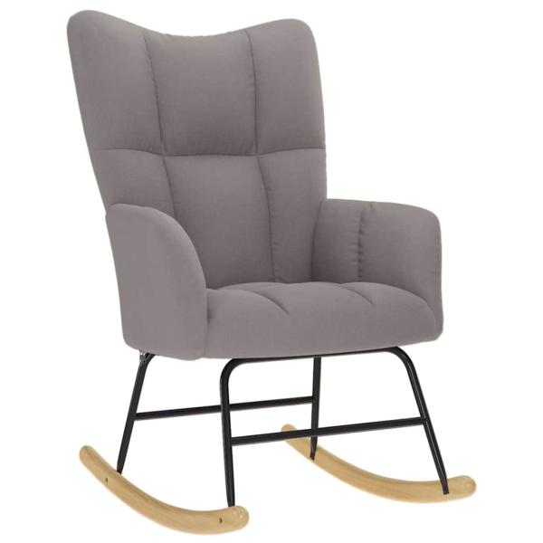ARDEBO.de - Schaukelstuhl Taupe Stoff