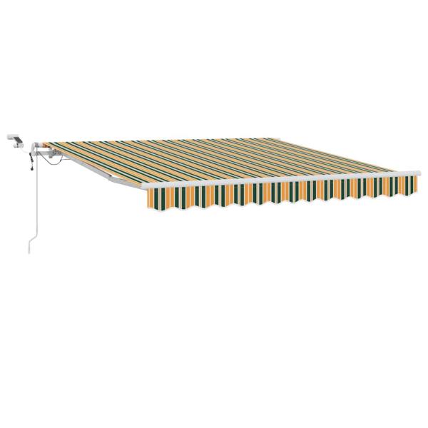 Ausziehbare Markise Grün und Gelb 300 x 250 cm Polyester