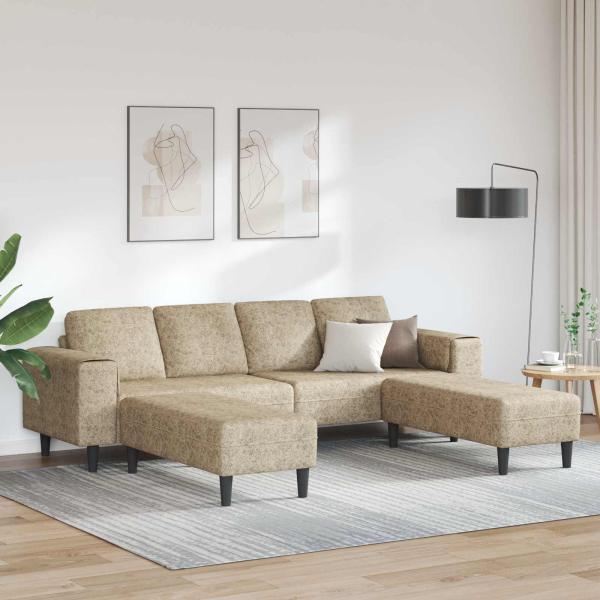 ARDEBO.de - Wohnzimmer Couch 3 stk. Hellgrau