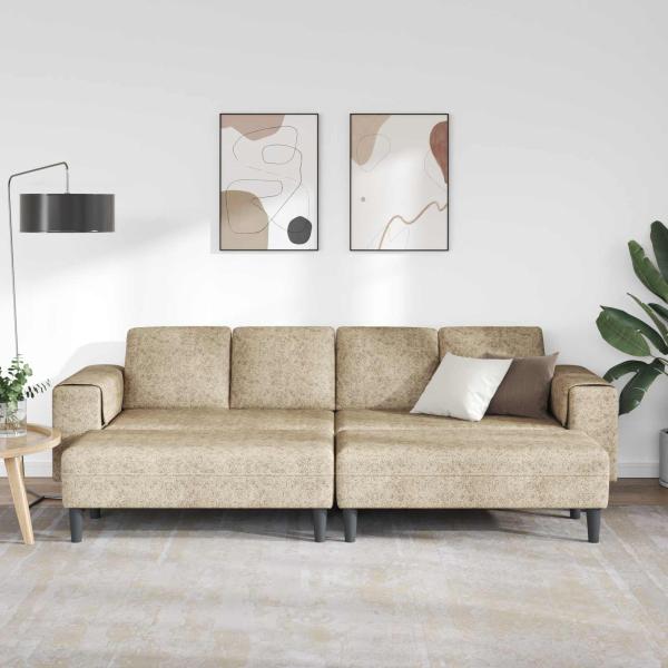 Wohnzimmer Couch 3 stk. Hellgrau