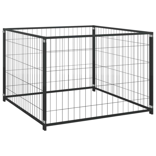 Tierkäfig ohne Tür Schwarz 300 x 100 x 70 cm Stahl
