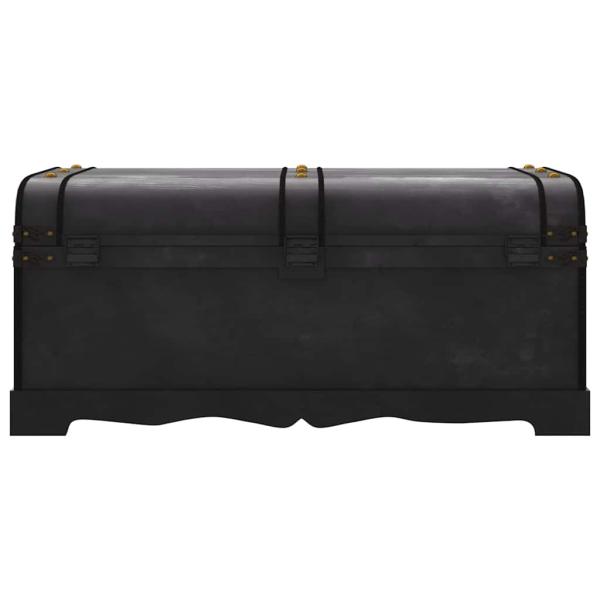 Schatztruhe Holz Schwarz 90 x 51 x 42 cm