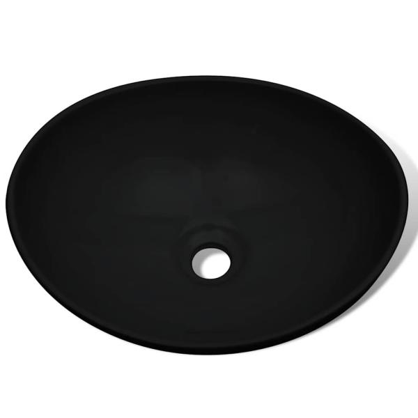 Keramik Waschbecken 40 x 33 cm Schwarz