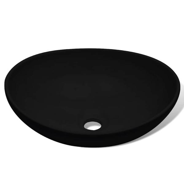 Keramik Waschbecken 40 x 33 cm Schwarz