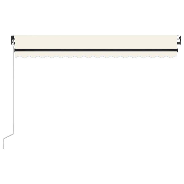 Markise Manuell Einziehbar mit LED 400x300 cm Creme